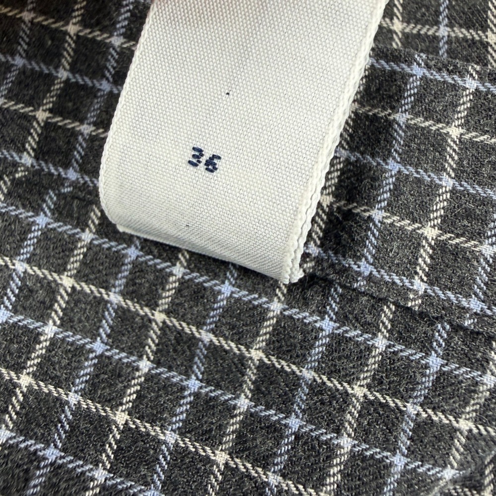 Polo Ralph Lauren Button Down Men M Grey Blue Grid Lowell Sport L/S Vintage - Picture 7 of 9